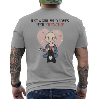 Just A Girl Loves French Bulldog Sitting Chibi Custom - Back Print - Thegiftio UK