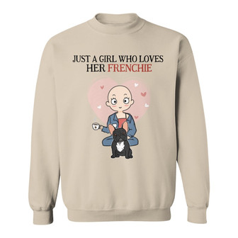 Just A Girl Loves French Bulldog Sitting Chibi Custom - Thegiftio UK