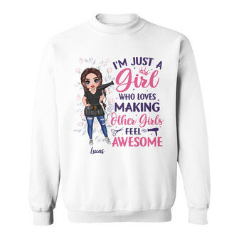 Just A Girl Who Makes Other Girls Feel Awesome Custom - Thegiftio UK