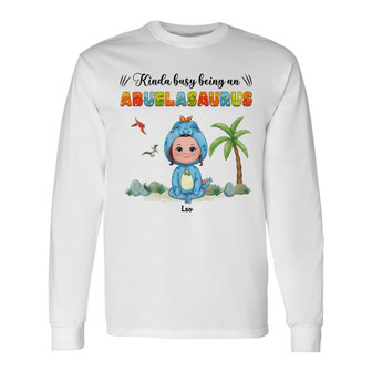 Kinda Busy Being Mamasaurus Custom Long Sleeve Shirt - Thegiftio UK