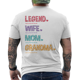 Legend Wife Mom Grandma Custom Back Print T-Shirt - Gift for Mom - Thegiftio UK