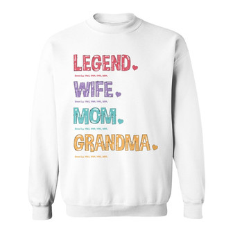 Legend Wife Mom Grandma Custom Sweatshirt - Gift for Mom - Thegiftio UK