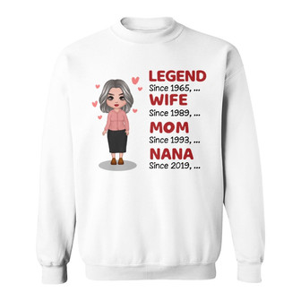 Legend Wife Mom Grandma Doll Custom Sweatshirt - Family Gift - Thegiftio UK