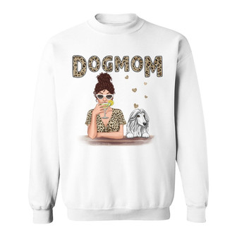 Leopard Shirt Dog Mom Custom Sweatshirt - Gift for Dog Moms - Thegiftio UK