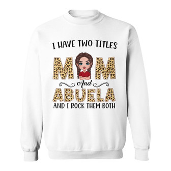 Leopard Two Titles Mom Grandma Custom Sweatshirt - Gift for Mom - Thegiftio UK