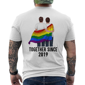 LGBT Couples Together Since Custom Back Print T-Shirt - Gift for Him - Thegiftio UK