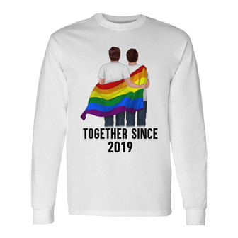 LGBT Couples Together Since Custom Long Sleeve Shirt - Gift for Him - Thegiftio UK