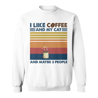 Like Coffee and My Grumpy Cat Custom Sweatshirt - Gift for Cats - Thegiftio UK