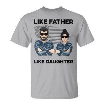 Like Father Like Daughter Custom T-Shirt - Gift for Dad - Thegiftio UK
