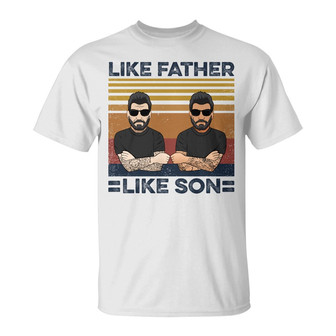 Like Father Like Son Tattoo Custom T-Shirt - Gift for Dad - Thegiftio UK