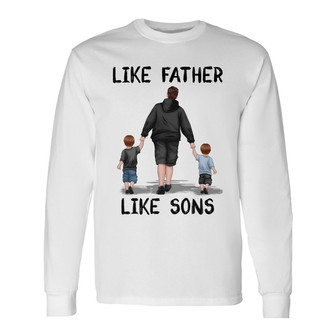 Like Father Like Sons Daughters Custom Long Sleeve Shirt - For Dad - Thegiftio UK