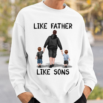 Like Father Like Sons Daughters Custom Sweatshirt - For Dad - Thegiftio UK