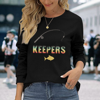 Little Keepers Fishing Custom Long Sleeve Shirt - Father's Day Gift - Thegiftio UK