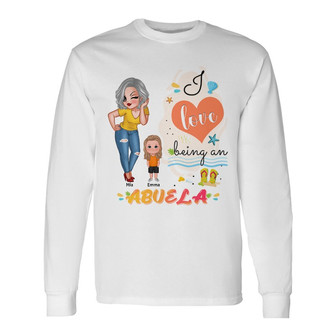 Love Being A Mimi Grandma Doll Summer Custom Long Sleeve Shirt - Gift - Thegiftio UK
