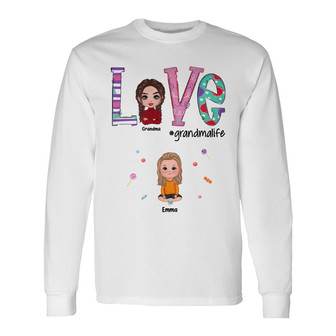 Love Grandma Life Colorful Doll Custom Shirt - Gift for Her - Thegiftio UK