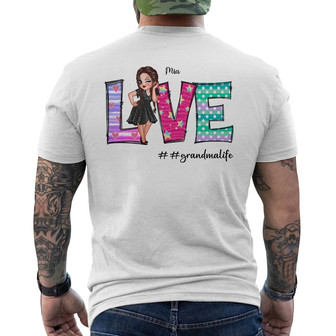 Love Grandma Mom Auntie Life Sassy Woman Custom Back Print T-Shirt - Thegiftio UK
