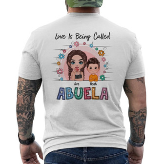 Love Is Being Called Grandma Doll Colorful Custom Back Print T-Shirt - Thegiftio UK
