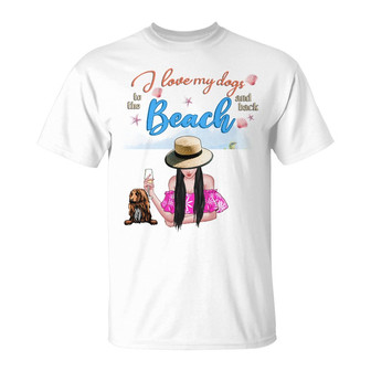 Love You To The Beach Custom T-Shirt - Gift for Dog Mom - Thegiftio UK