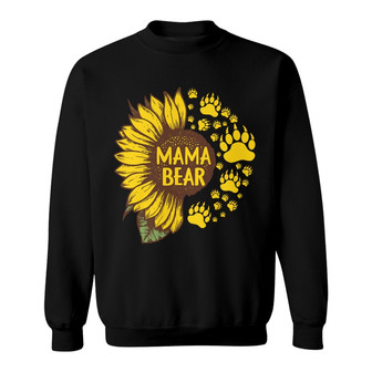 Mama Bear Paws Sunflower Custom Sweatshirt - Gift for Mom - Thegiftio UK