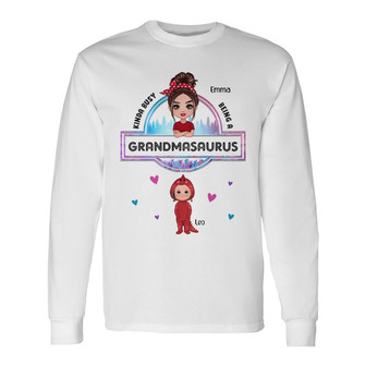 Mamasaurus Grandmasaurus Custom Long Sleeve Shirt - Mother's Day Gift - Thegiftio UK