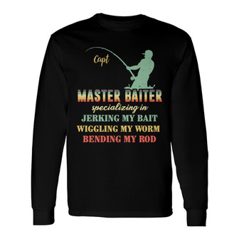 Master Baiter Personalized Long Sleeve Shirt - Gift for Fishing Lovers - Thegiftio UK