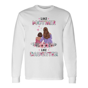 Mom And Little Daughter Floral Custom Shirt - Gift for Mom - Thegiftio UK