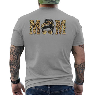 Mom Leopard Number Of Kids Custom Back Print T-Shirt - Gift for Mom - Thegiftio UK