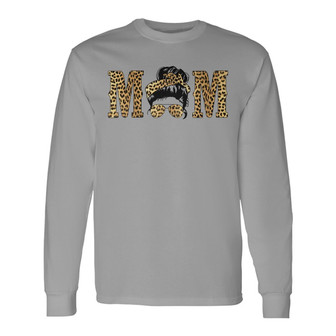 Mom Leopard Number Of Kids Custom Long Sleeve Shirt - Gift for Mom - Thegiftio UK