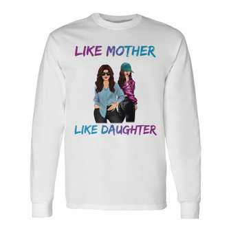 Mother Daughter Posing Linked Forever Custom Long Sleeve Shirt - Gift - Thegiftio UK