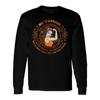 MS Warrior Strong Woman Custom Long Sleeve Shirt - Gift for Her - Thegiftio UK