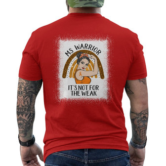 MS Warrior Strong Woman Rainbow Custom Back Print T-Shirt - Thegiftio UK