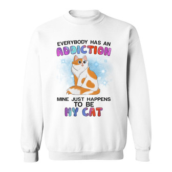 My Addiction Is My Cats Custom Sweatshirt - Gift for Cat Lovers - Thegiftio UK