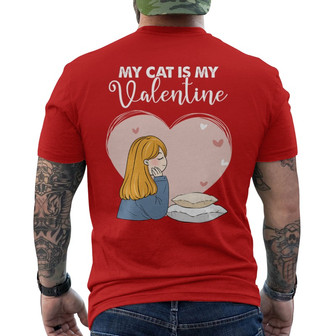 My Cats Valentine Personalized Back Print T-Shirt - Gift for Cat Lovers - Thegiftio UK