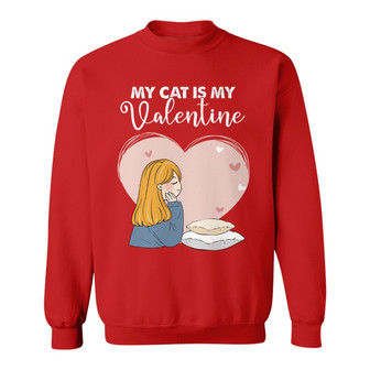 My Cats Valentine Personalized Sweatshirt - Gift for Cat Lovers - Thegiftio UK