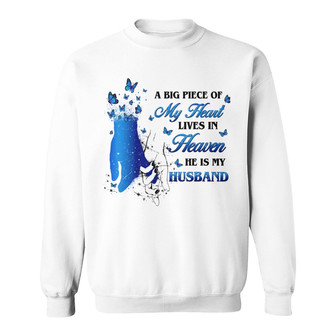 My Husband Lives In Heaven Custom Sweatshirt - Gift for Him - Thegiftio UK