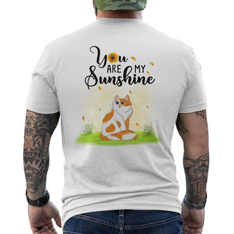 My Sunshine Sitting Cat Cartoon Custom Back Print T-Shirt - Thegiftio UK