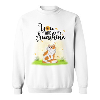 My Sunshine Sitting Cat Cartoon Custom Sweatshirt - Thegiftio UK