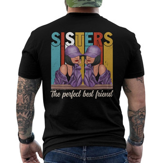New Retro Fashion Sisters Custom Back Print T-Shirt - Gift for Family - Thegiftio UK