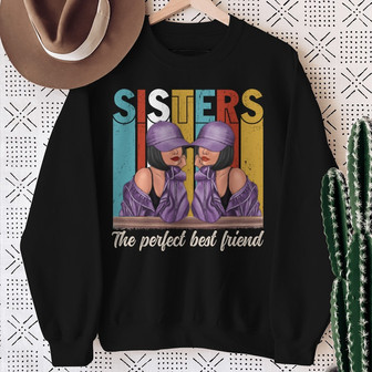 New Retro Fashion Sisters Custom Sweatshirt - Gift for Family - Thegiftio UK