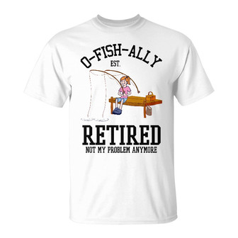 O-Fish-Ally Retired Personalized T-Shirt - Retirement Gift - Thegiftio UK