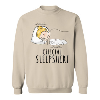 Official Sleep Shirt With Cats Custom Sweatshirt - Thegiftio UK