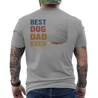 Old Man Best Dog Dad Ever Just Ask Custom Back Print T-Shirt - Thegiftio UK