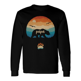 Papa Bear Personalized Long Sleeve Shirt - Father's Day Gift for Dad - Thegiftio UK