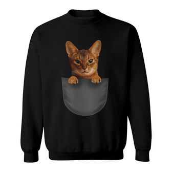 Peeking Cat Pocket Custom Sweatshirt - Gift for Cat Lovers - Thegiftio UK