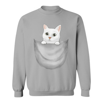 Peeking Cats Pocket Custom Sweatshirt - Gift for Cat Lovers - Thegiftio UK