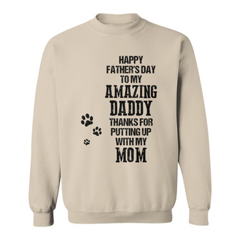 Peeking Dogs Happy Father’s Day Custom Sweatshirt - For Dad - Thegiftio UK