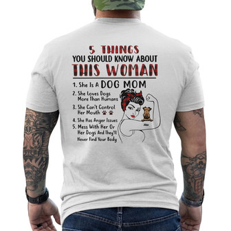 Personalized About This Dog Mom Back Print T-Shirt - Thegiftio UK