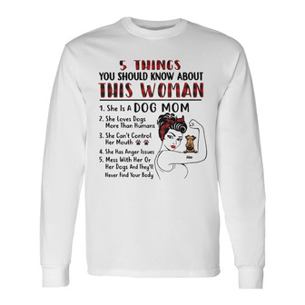 Personalized About This Dog Mom Long Sleeve Shirt - Thegiftio UK
