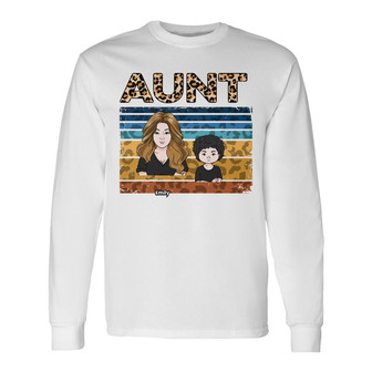 Personalized Aunt Like A Mom Long Sleeve Shirt - Thegiftio UK