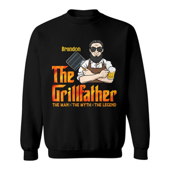 Personalized BBQ The Grillfather Sweatshirt - Thegiftio UK